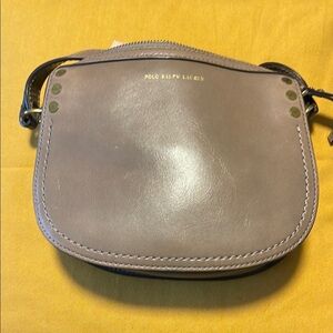 Ralph Lauren Gray Crossbody Bag with Metallic Sheen